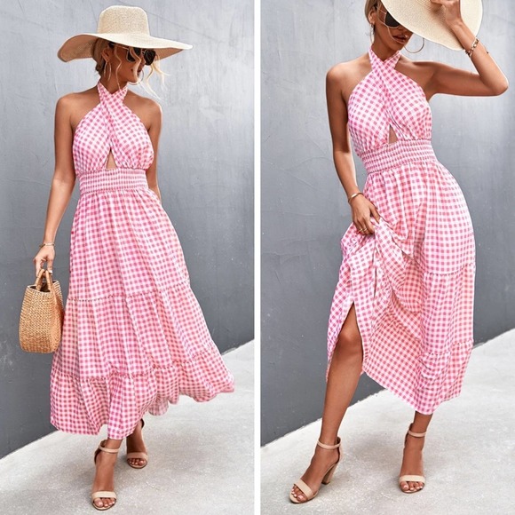 Catch the Bouquet Halter Print Dress - Picture 2 of 3